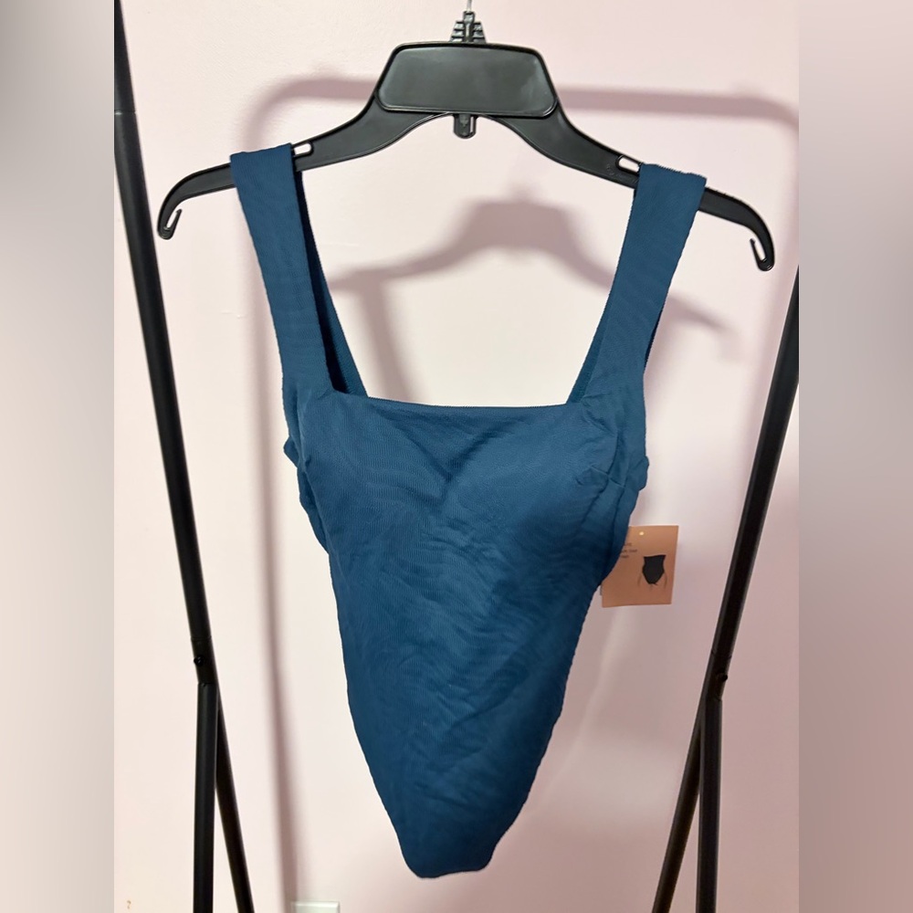 Women's Jacquard Square Neck High Leg Cheeky One Piece XS NWT 32A-32B - Picture 3 of 7